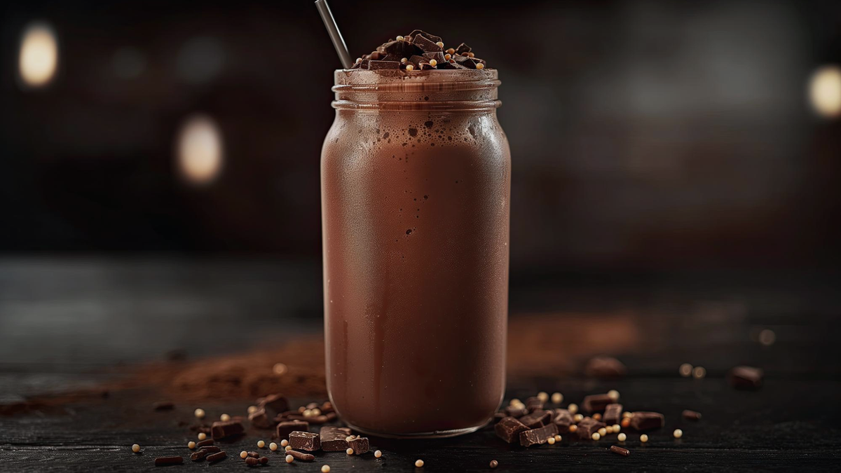 Batido de chocolate post-entreno