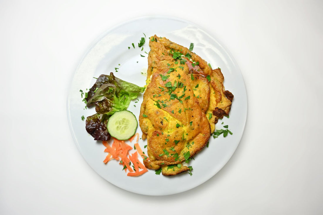Tortilla de verduras en plato