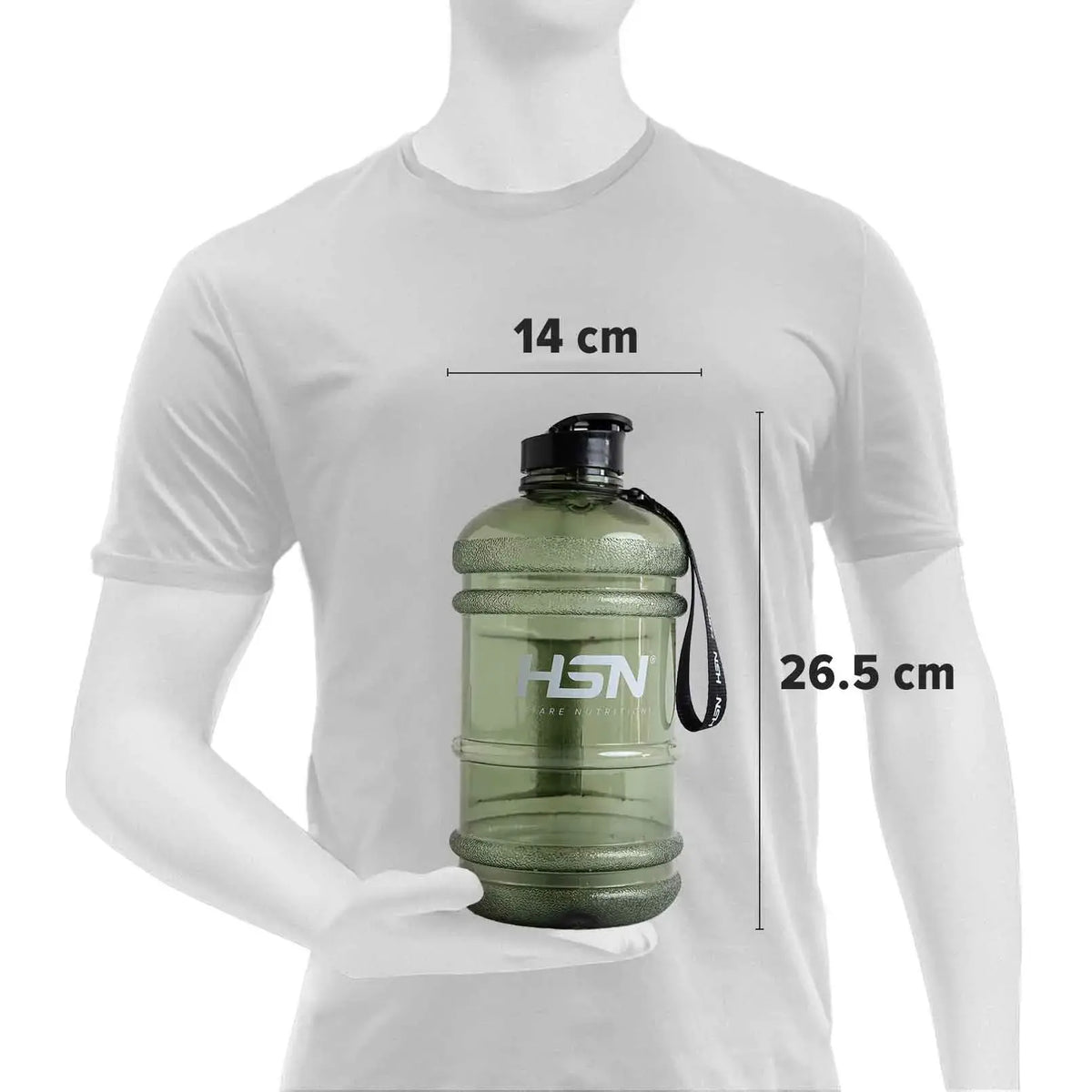 Medidas del bidón grande HSN de 2,2 litros