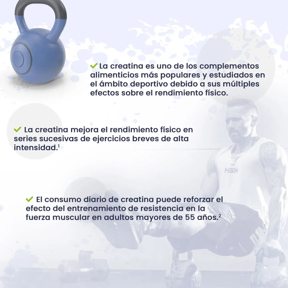 Creatina Excell en cápsulas HSN: información del fabricante