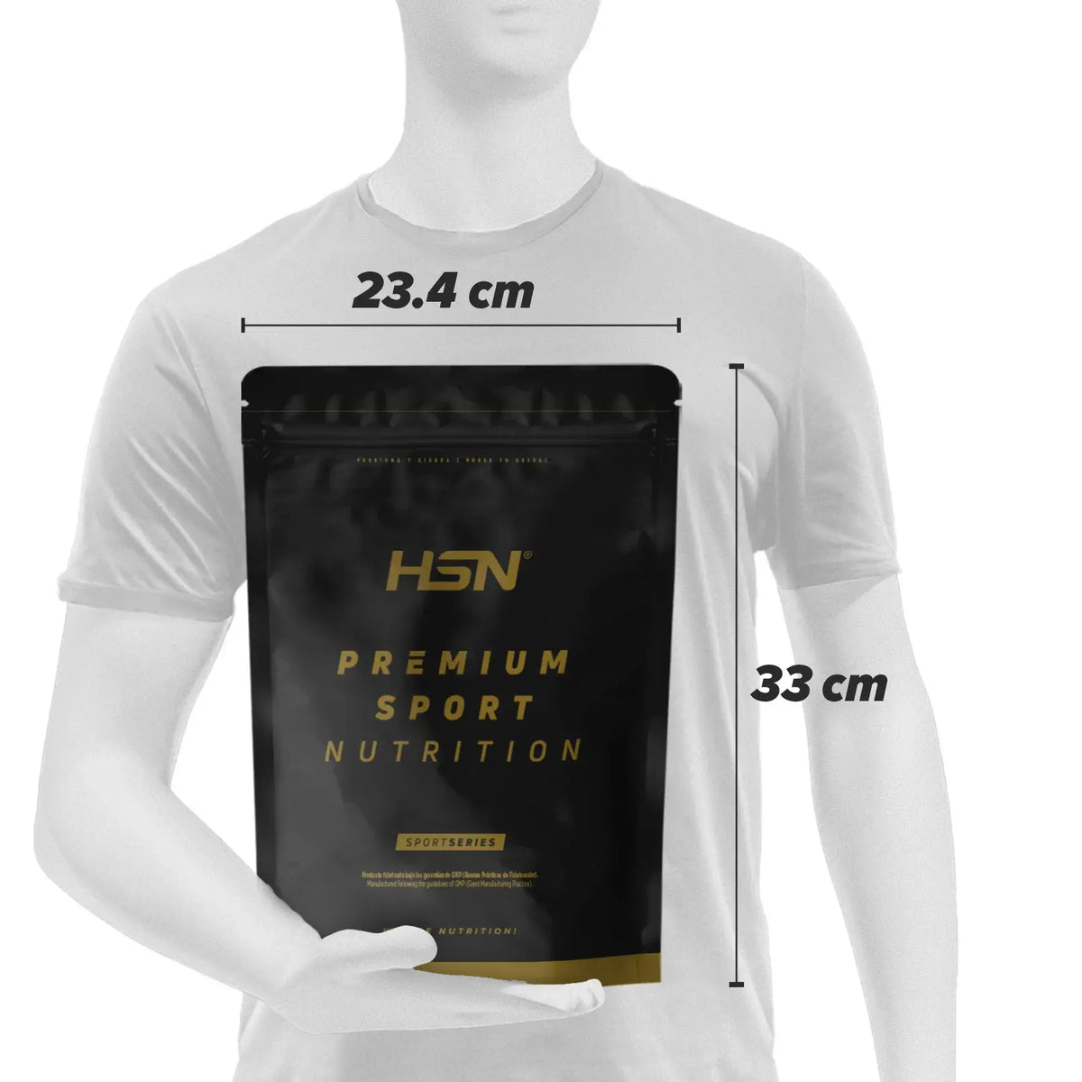 Tamaño de referencia del envase de 500g