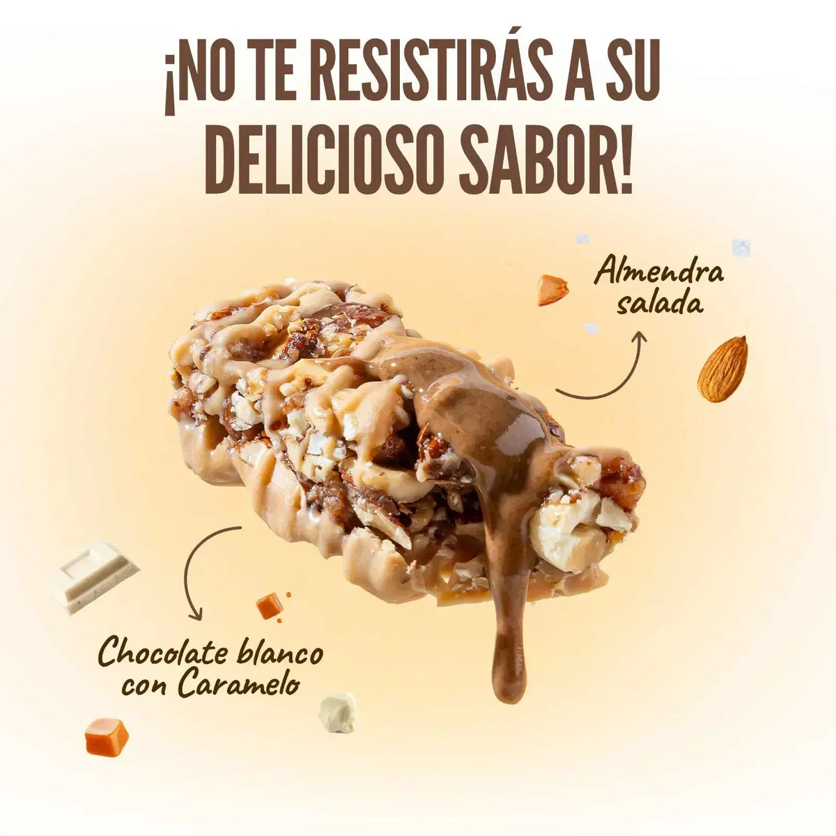 Almond energy bar · caja de 18