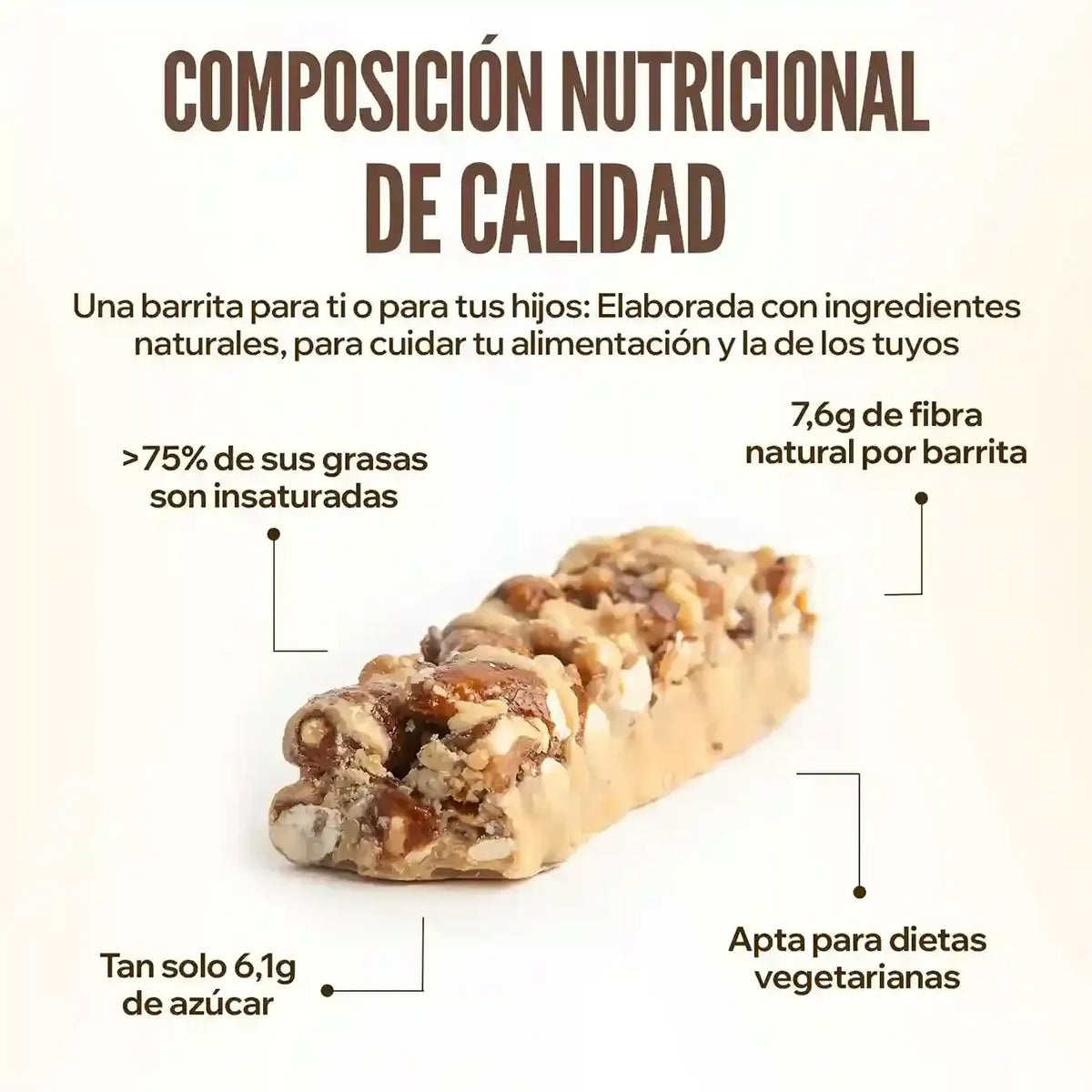 Almond energy bar · caja de 18