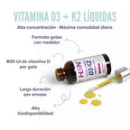 Vitaminas D3+K2 líquidas