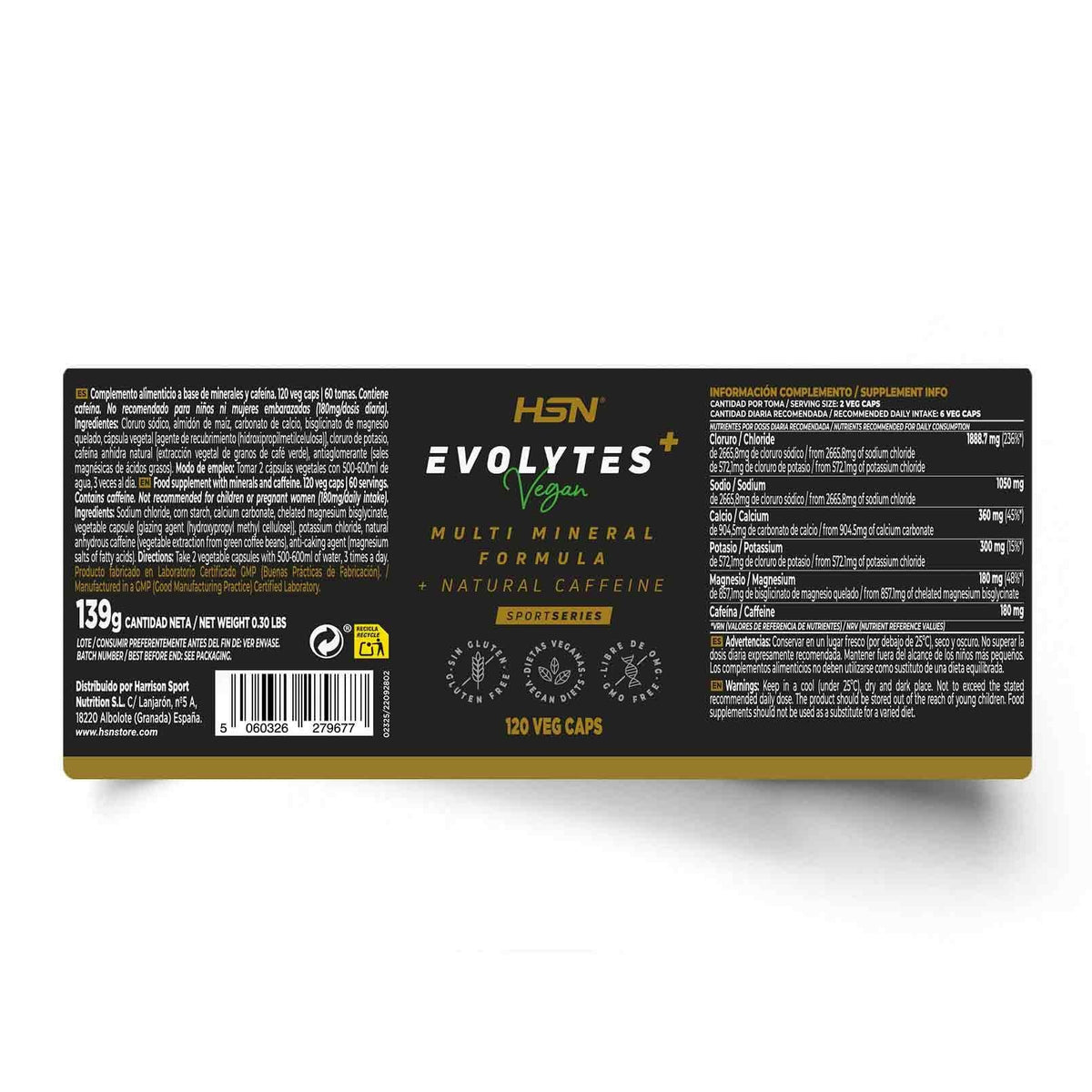 Evolytes plus+ (sales de electrolitos) + cafeína