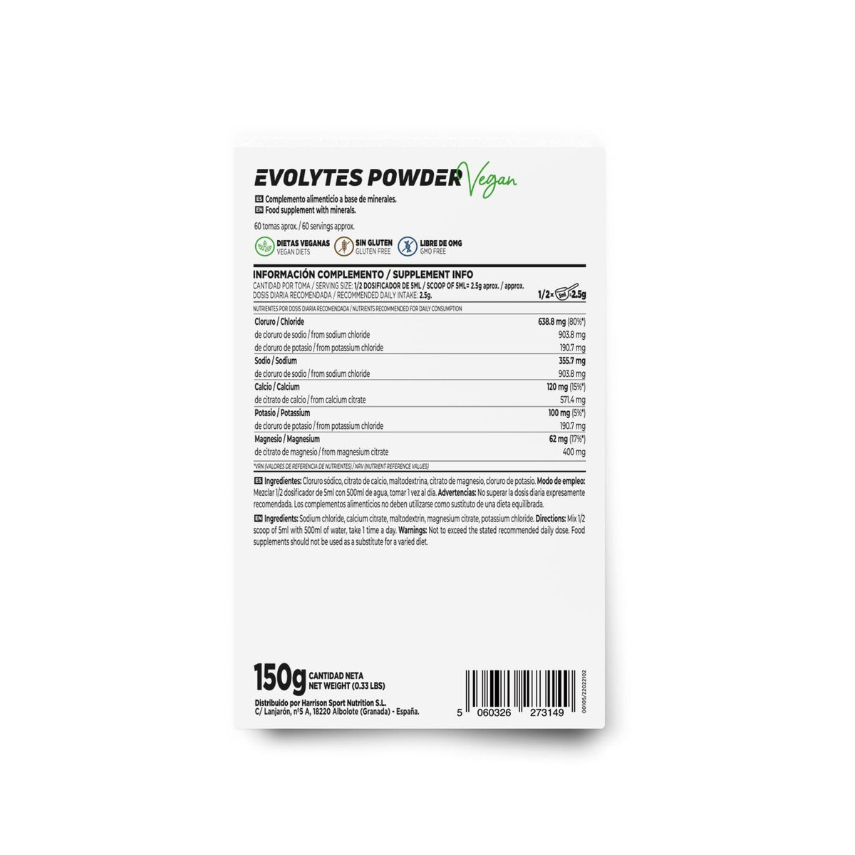 Etiqueta trasera · variant:150g / Sin sabor