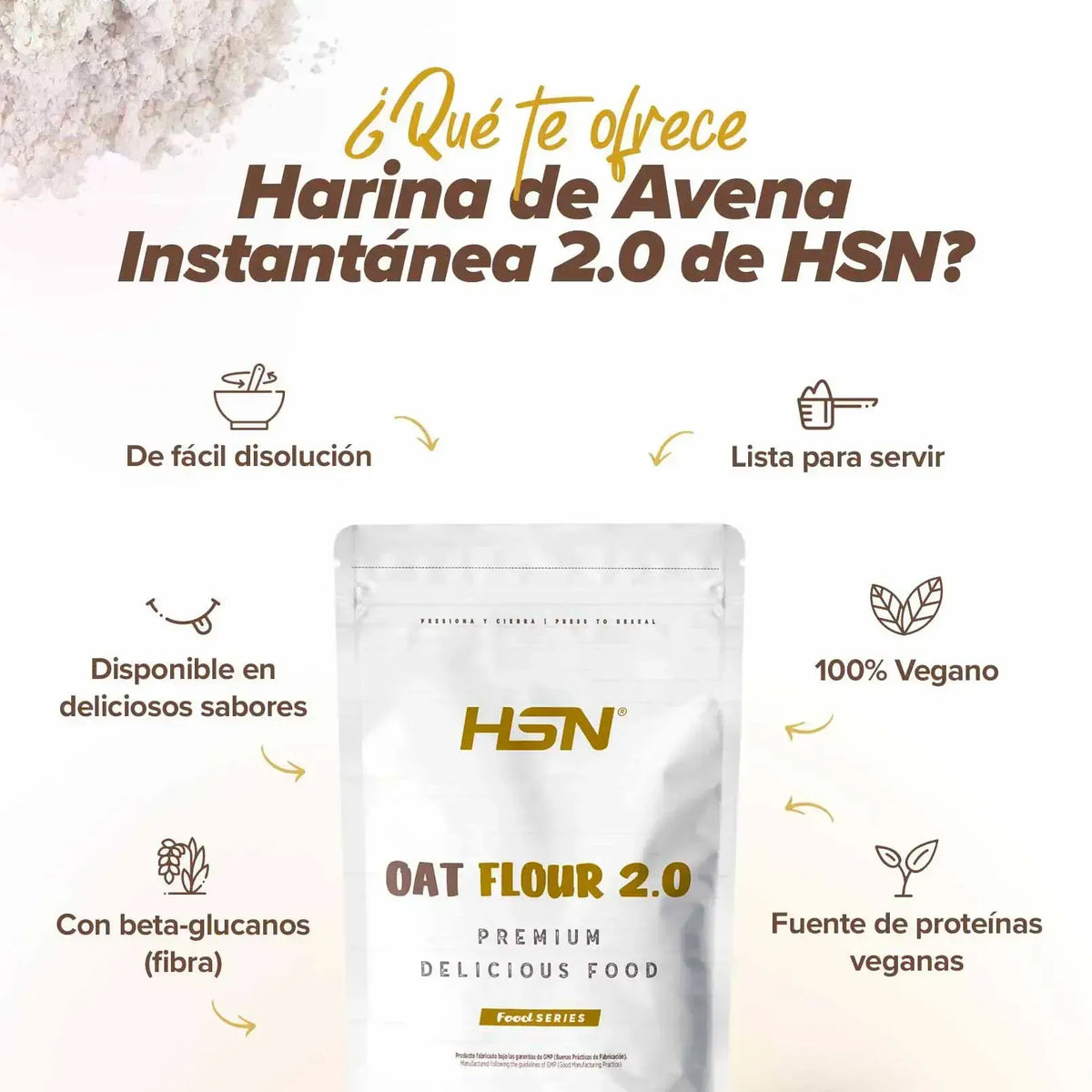 Harina de avena instantánea