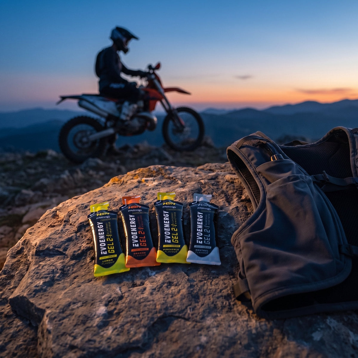 Evoenergy gel sin cafeína, uno de los dos packs de 15 geles que puedes elegir de regalo