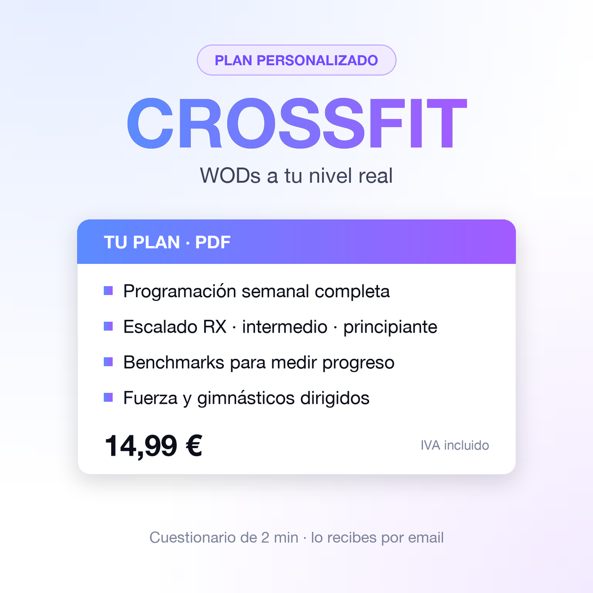 Plan Entrenamiento CrossFit — Órbita Fit